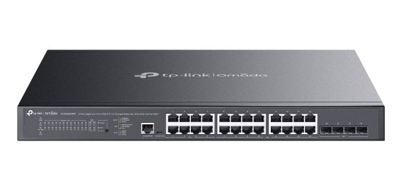 TP-Link Omada SG3428XMPP commutateur réseau Géré L2+ Gigabit Ethernet (10/100/1000) Connexion Ethernet, supportant l'alimentation via ce port (PoE) 1U Noir