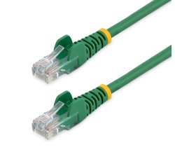 StarTech.com Câble réseau Cat5e UTP sans crochet de 1m - Cordon Ethernet RJ45 anti-accroc - M/M - Vert