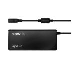 AISENS ASLC-90WAUTO-BK adaptador e inversor de corriente Interior 90 W Negro