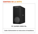 HP OMEN 16L TG03-0084nf AMD Ryzen™ 5 8500F 16 Go DDR5-SDRAM 512 Go SSD NVIDIA GeForce RTX 5060 Windows 11 Home Tower PC Noir