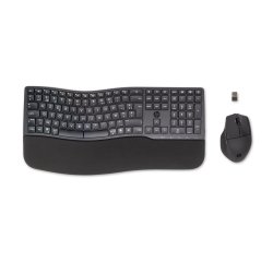 HP 680 Comfort Dual-Mode Keyboard and Mouse Combo clavier Souris incluse Maison RF sans fil + Bluetooth AZERTY Belge Noir