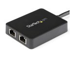 StarTech.com Adaptateur USB 3.0 vers Gigabit Ethernet à Deux Ports avec Port USB - 10/100/100 - Adaptateur Réseau NIC Gigabit LAN USB