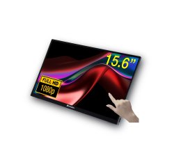 Verbatim 49592 computer monitor 39.6 cm (15.6") 1920 x 1080 pixels Full HD LCD Touchscreen Black