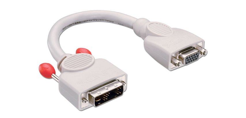 Lindy 41222 adaptador de cable de vídeo 0,2 m DVI-A VGA (D-Sub) Gris