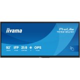 iiyama TE9218UWI-B1AG Écran d'affichage dynamique Écran plat interactif 2,32 m (91.5") LED Wifi 500 cd/m² 5K Ultra HD Noir Écran tactile Intégré dans le processeur Android 16/7