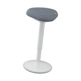 Tabouret ‘debout' actif avec assise confortable, gris 65450085