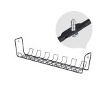 StarTech.com Under Desk Cable Management Tray, Length 61.5cm, Metal Basket Type Cable Organizer, Screw Mounting, Power Strip Holder, Metal, Black, TAA