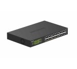 NETGEAR GS324P Non-géré Gigabit Ethernet (10/100/1000) Connexion Ethernet, supportant l'alimentation via ce port (PoE) 1U Noir