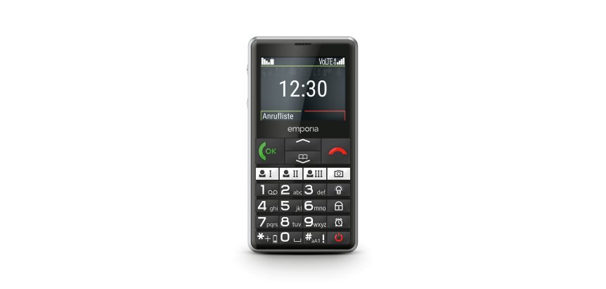 Emporia emporiaPURE-LTE 5.87 cm (2.31") 107 g Black Senior phone
