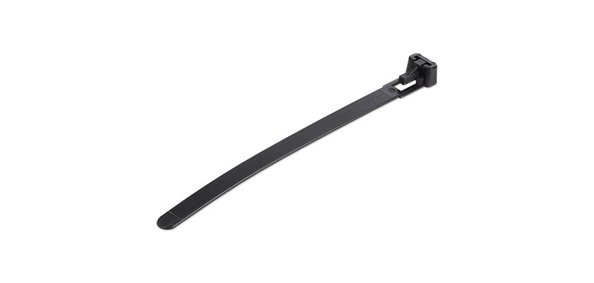 StarTech.com Fascette fermacavo riutilizzabili da 12 cm - 7 mm di larghezza, 30 mm di diametro del fascio e resistenza alla trazione 22 kg, fascette di nylon per interni/esterni, Omologati 94V-2/UL, 100 pezzi - nero