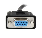 Cable de 1m Nulo de Módem Serie RS232 DB9 - Hembra a Hembra - Color Negro