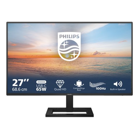 Philips 1000 series 27E1N1600AE/00 écran plat de PC 68,6 cm (27") 2560 x 1440 pixels Quad HD LCD Noir