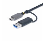 StarTech.com USB 3.0 Multi-Media Memory Card Reader, SD/microSD/CompactFlash Card Reader, Portable USB 5Gbps Card Adapter, External USB-C Card Reader with Attached USB-A Adapter - Works with Any Operating System