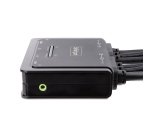 StarTech.com Switch KVM 2 Ports avec Câble HDMI, 4K 60Hz - Commutateur KVM Compact avec Câbles Intégrés USB-A/HDMI/Audio de 1,5 m - Alimenté par Bus - Switch KVM HDMI 4K - Commutation à Distance