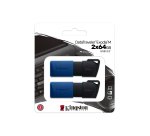 Kingston Technology DataTraveler 64GB USB3.2 Gen 1 Exodia M (Noir + Bleu) - 2 Pieces