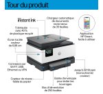 HP OfficeJet Pro 9120e Sans fil All-in-One Couleur Imprimante, Instant Ink; Impression recto-verso