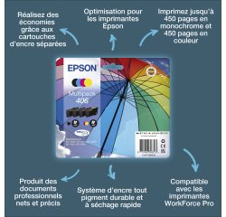 Epson Multipack cartouches d’encre DURABrite Ultra 4 couleurs 406