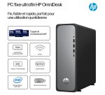 HP OmniDesk Slim S03-0033nf PC Intel Processor 300 300 8 Go DDR5-SDRAM 256 Go SSD Windows 11 Home Tower Argent