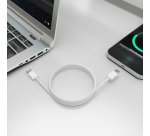 AISENS Cable USB 2.0 3A 60W Apple, tipo USB-C/M-USB-C/M, Blanco, 1.0m