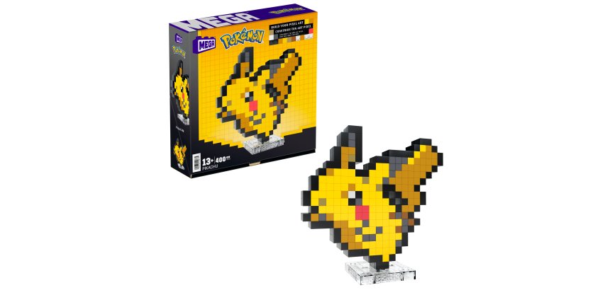 MEGA Pokémon Pikachu Building Toy Kit (400 Pieces) Retro Set for Collectors