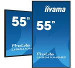 iiyama LH5541UHS-B2 Écran d'affichage dynamique En forme de kiosk 138,7 cm (54.6") LCD 500 cd/m² 4K Ultra HD Noir Intégré dans le processeur 24/7