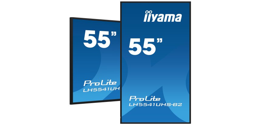 iiyama LH5541UHS-B2 Écran d'affichage dynamique En forme de kiosk 138,7 cm (54.6") LCD 500 cd/m² 4K Ultra HD Noir Intégré dans le processeur 24/7