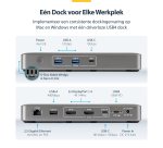 StarTech.com USB4 Docking Station, Driverless Dual 4K voor macOS en Windows, Universeel USB-C Dock met DisplayPort, 100W Laptop Charging en 2.5GbE