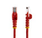 StarTech.com Câble réseau Cat5e UTP sans crochet de 3m - Cordon Ethernet RJ45 anti-accroc - M/M - Rouge