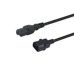 Equip 112171 cavo di alimentazione Nero 3 m Accoppiatore C14 Accoppiatore C15