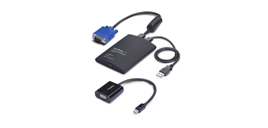 StarTech.com Adaptateur de PC Portable pour Crash Cart, Console KVM USB/VGA/Mini DisplayPort, Transfert de Fichiers et Capture Vidéo, Conforme TAA