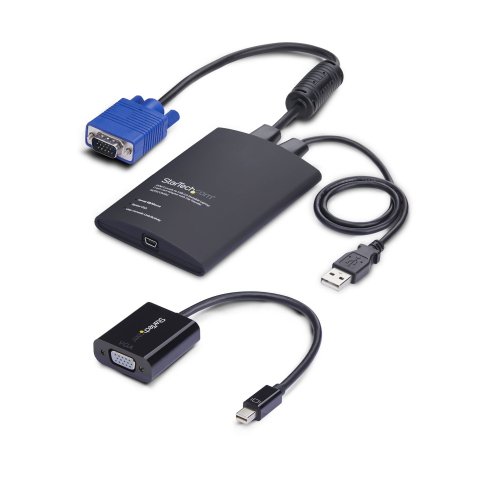 StarTech.com Adaptateur de PC Portable pour Crash Cart, Console KVM USB/VGA/Mini DisplayPort, Transfert de Fichiers et Capture Vidéo, Conforme TAA