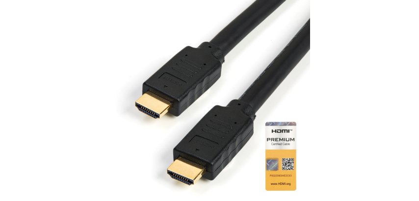 StarTech.com 15ft (5m) Premium Certified HDMI 2.0 Cable with Ethernet - High Speed Ultra HD 4K 60Hz HDMI Cable HDR10 - Long HDMI Cord (Male/Male Connectors) - For UHD Monitors, TVs, Displays