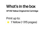 HP 912 Yellow Original Ink Cartridge