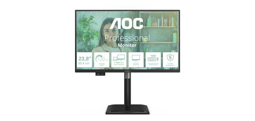 AOC 24P4CV écran plat de PC 60,5 cm (23.8") 1920 x 1080 pixels Full HD LED Noir
