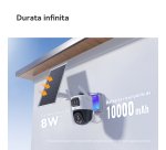 Imou AOV Dual KIT Telecamera da esterno, motorizzata, 4G e Wi-Fi a batteria ricaricabile con doppia ottica, risoluzione 5MP + 5MP, sirena integrata e faretti, deterrenza attiva con luci rosse e blu, rilevamento movimento/umano, visione notturna a colori,