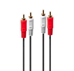 Lindy 35660 cable de audio 1 m 2 x RCA Rojo, Blanco