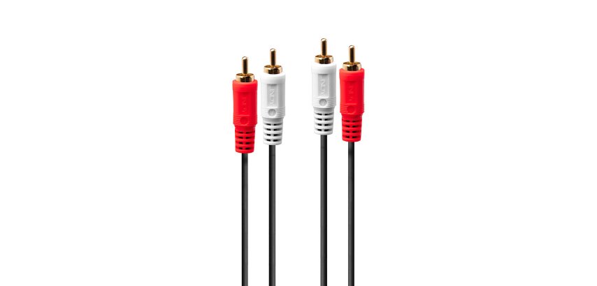 Lindy 35660 cable de audio 1 m 2 x RCA Rojo, Blanco