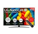 LG NanoCell AI 55NANO81A6A TV Serie NANO81 55'' 4K, a7 Gen8, HDR10, 20W, 3 HDMI con Game Optimizer, Smart TV WebOS 25