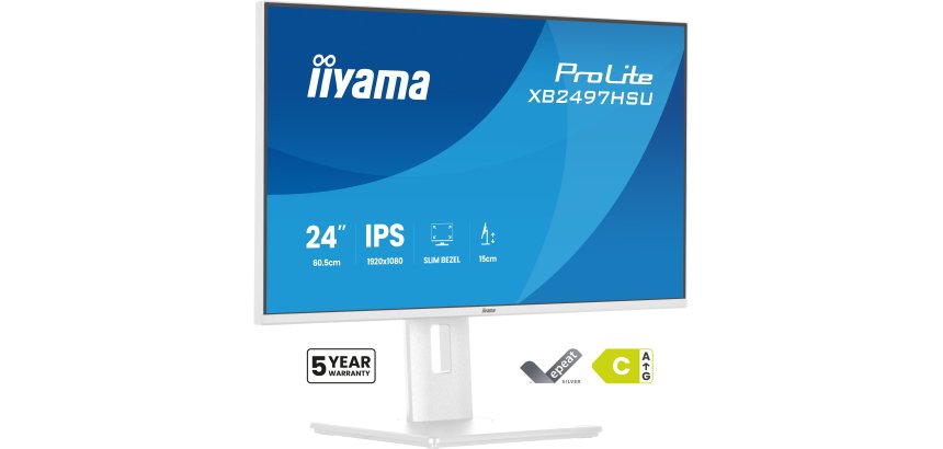 iiyama ProLite XB2497HSU-W1 écran plat de PC 60,5 cm (23.8") 1920 x 1080 pixels Full HD LED Blanc