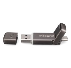 Integral INUSSD128GBSLIMXDL3.2 lecteur à circuits intégrés externe 128 Go USB Type-A / USB Type-C USB 3.2 Gen 2x2 Bronze