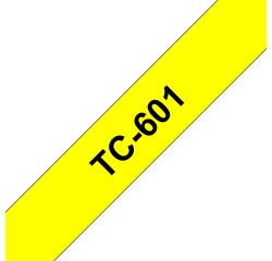 Brother TC-601 nastro per etichettatrice Nero su giallo