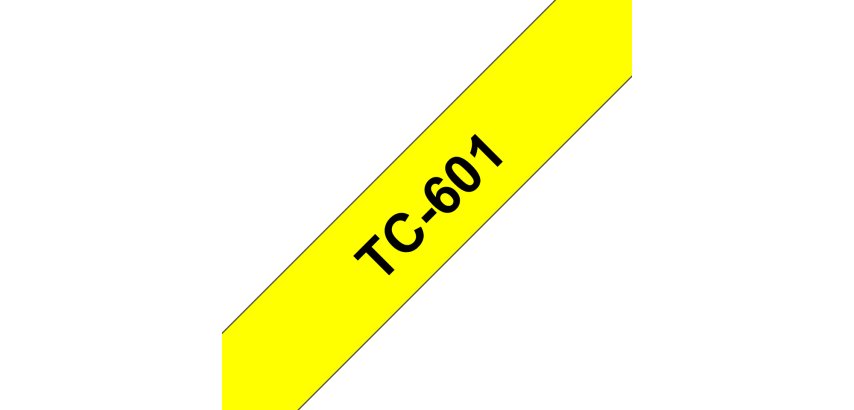 Brother TC-601 nastro per etichettatrice Nero su giallo