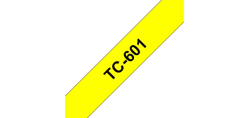 Brother TC-601 nastro per etichettatrice Nero su giallo