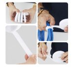 StarTech.com Lot de 4 Rouleaux de Ruban Auto-Agrippant de 4,6m, Largeur 12mm, Blanc, Attaches de Câbles Réutilisables à Découper sur Mesure, Ruban de Fixation, Gaines en Tissu Réglables, Rouleaux en Vrac