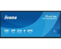 iiyama TE10518UWI-B1AG Écran d'affichage dynamique Carte A numérique 2,66 m (104.6") LED Wifi 450 cd/m² 5K Ultra HD Noir Écran tactile Intégré dans le processeur Android 16/7