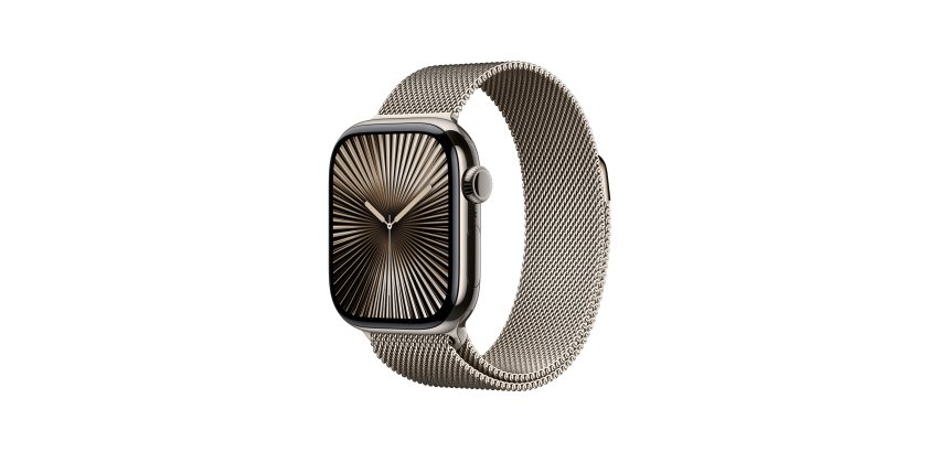 Apple Watch Series 10 OLED 42 mm Numérique 374 x 446 pixels Écran tactile 4G Titane Wifi GPS (satellite)