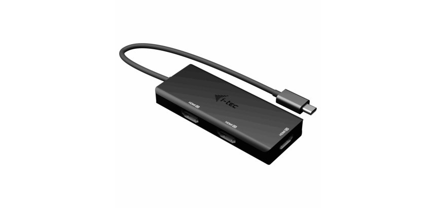 i-tec USB-C Triple 4K HDMI Video Adapter, Power Delivery 100W