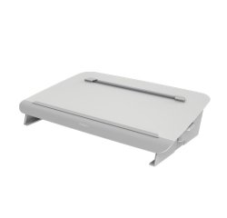 Porte-documents fellowes hana lt 5 niveaux reglage plateau  coulissant espace rangement   et chargement integre blanc