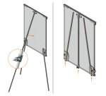 Chevalet conference nobo premium plus trepied surface  magnetique acier laque        tableau effacable 70x100cm