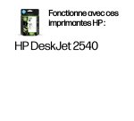 HP 301 pack de 2 cartouches d'encre noir/trois couleurs authentiques